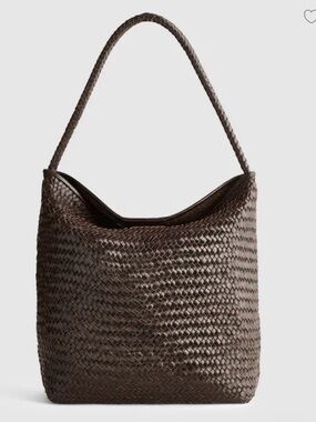 Madewell The Signature Woven Bucket Bag New - Coffee Bean